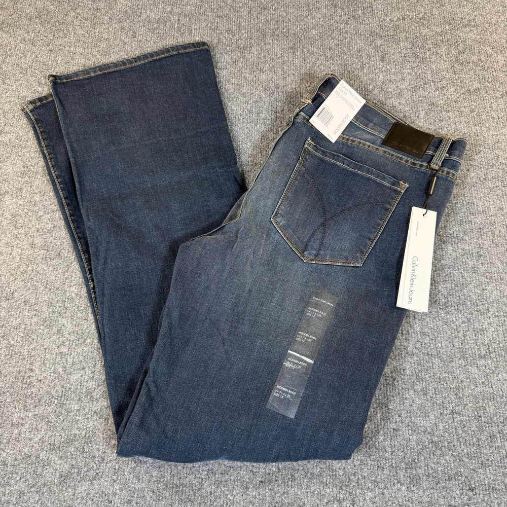 Calvin Klein Jeans Mens Modern Boot Cut Stretch Denim Jeans 31x32 Blue